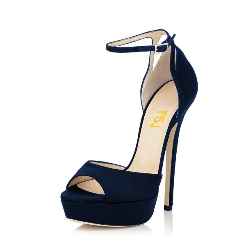 FSJ Navy Platform Heels